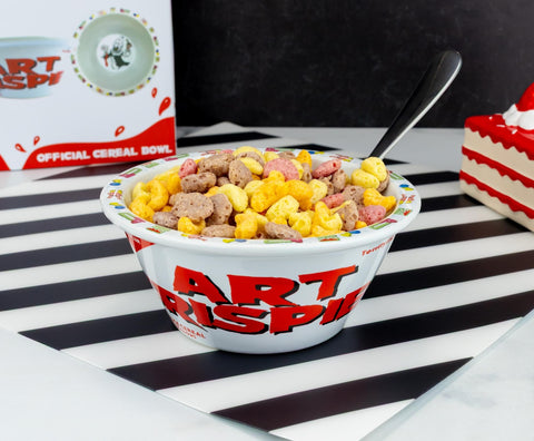 Surreal Entertainment Terrifier 2 Art Crispies bowl used for pasta or cereal
