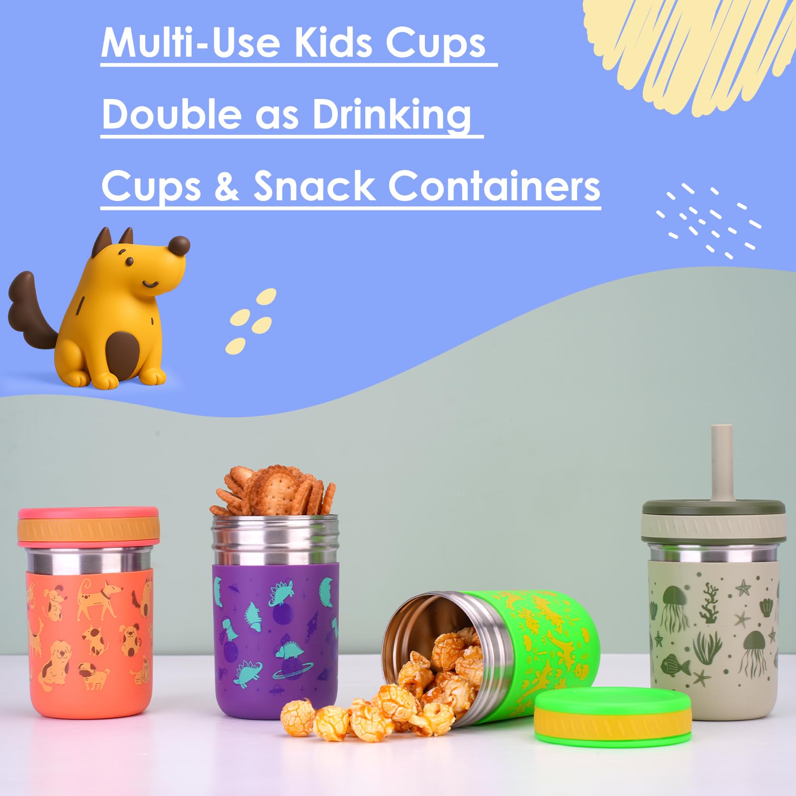 Sursip straw lid on 10 oz cup, mess-free sipping for car trips.