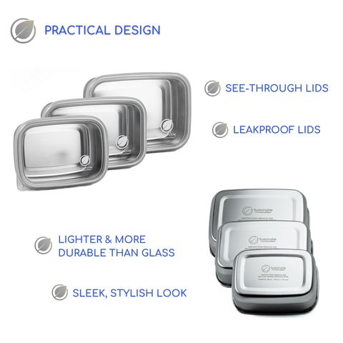 Sustainable Containables airtight seal prevents leaks for safe transport.