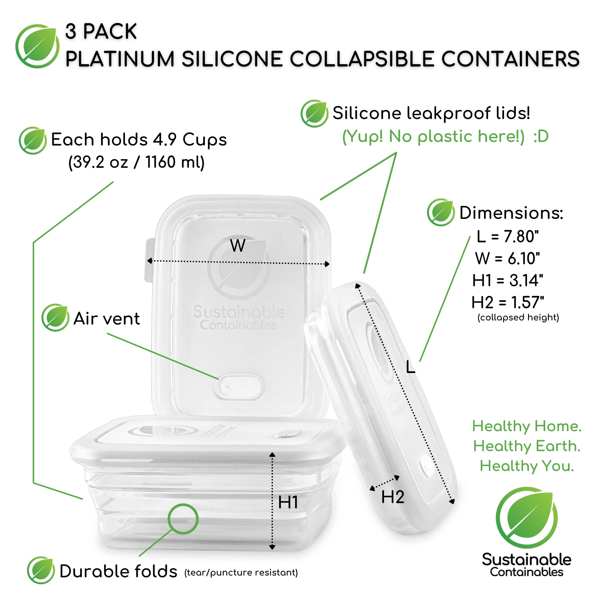 Sustainable Containables BPA-free design keeps meals toxin-free.