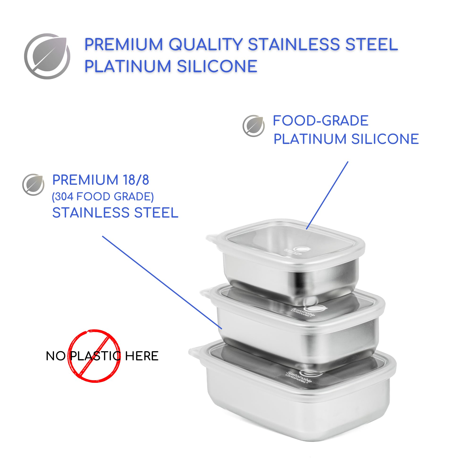 Sustainable Containables clear platinum silicone lid showing airtight seal.