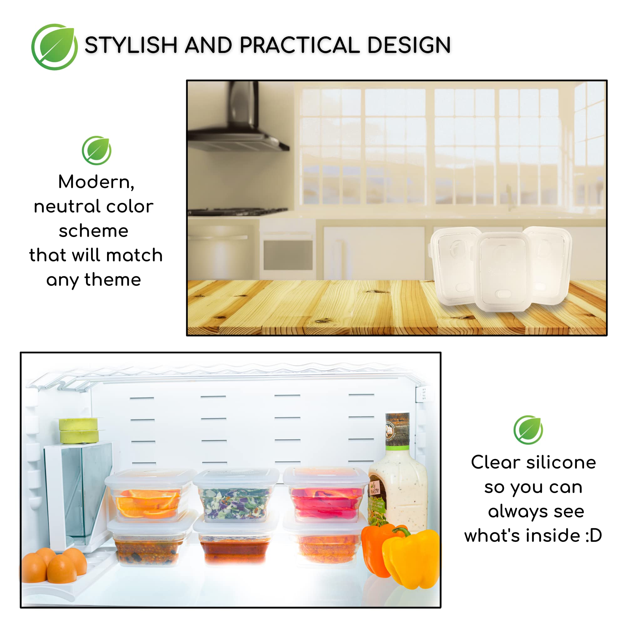 Sustainable Containables dishwasher-safe containers simplify cleanup.