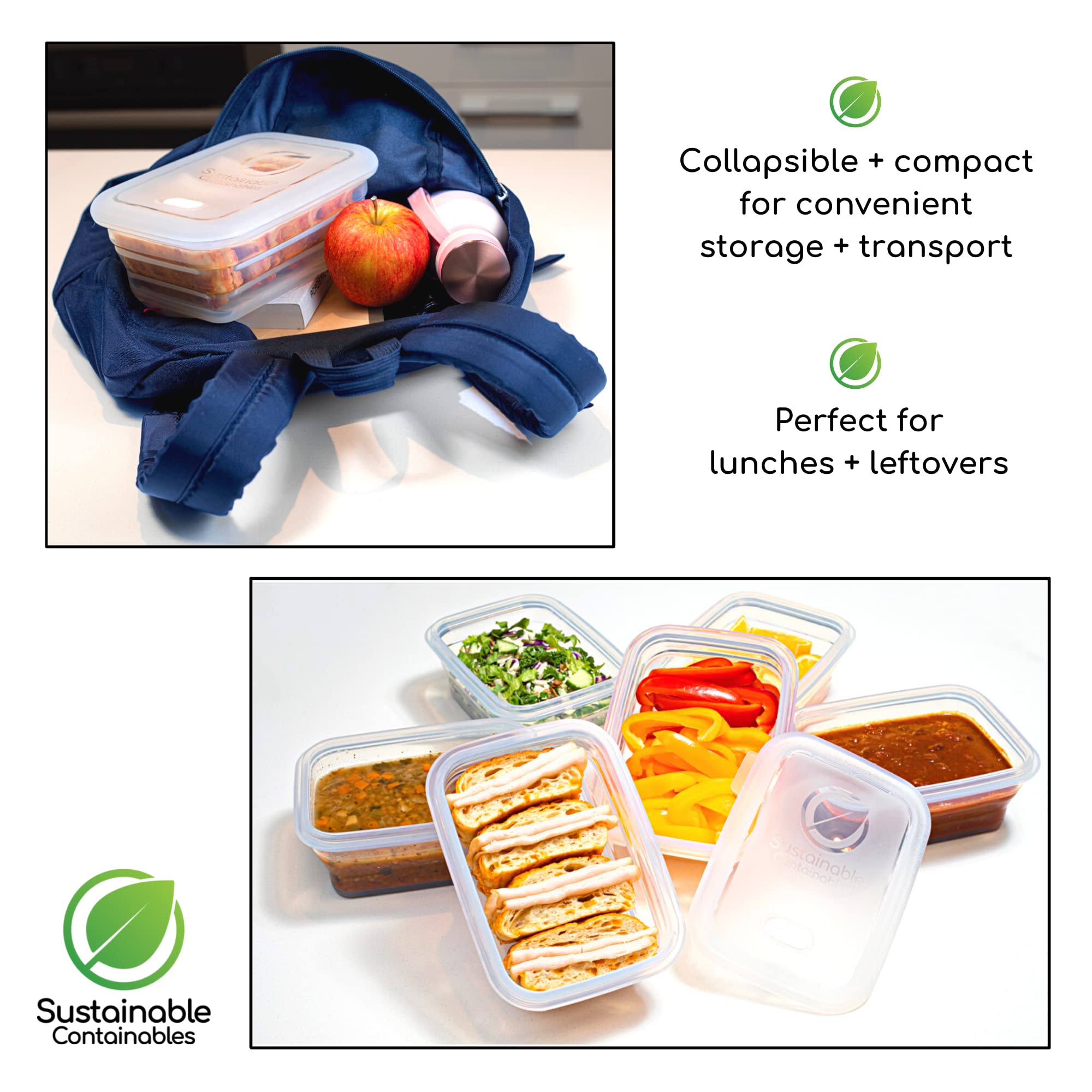Sustainable Containables three-pack provides versatile storage options.