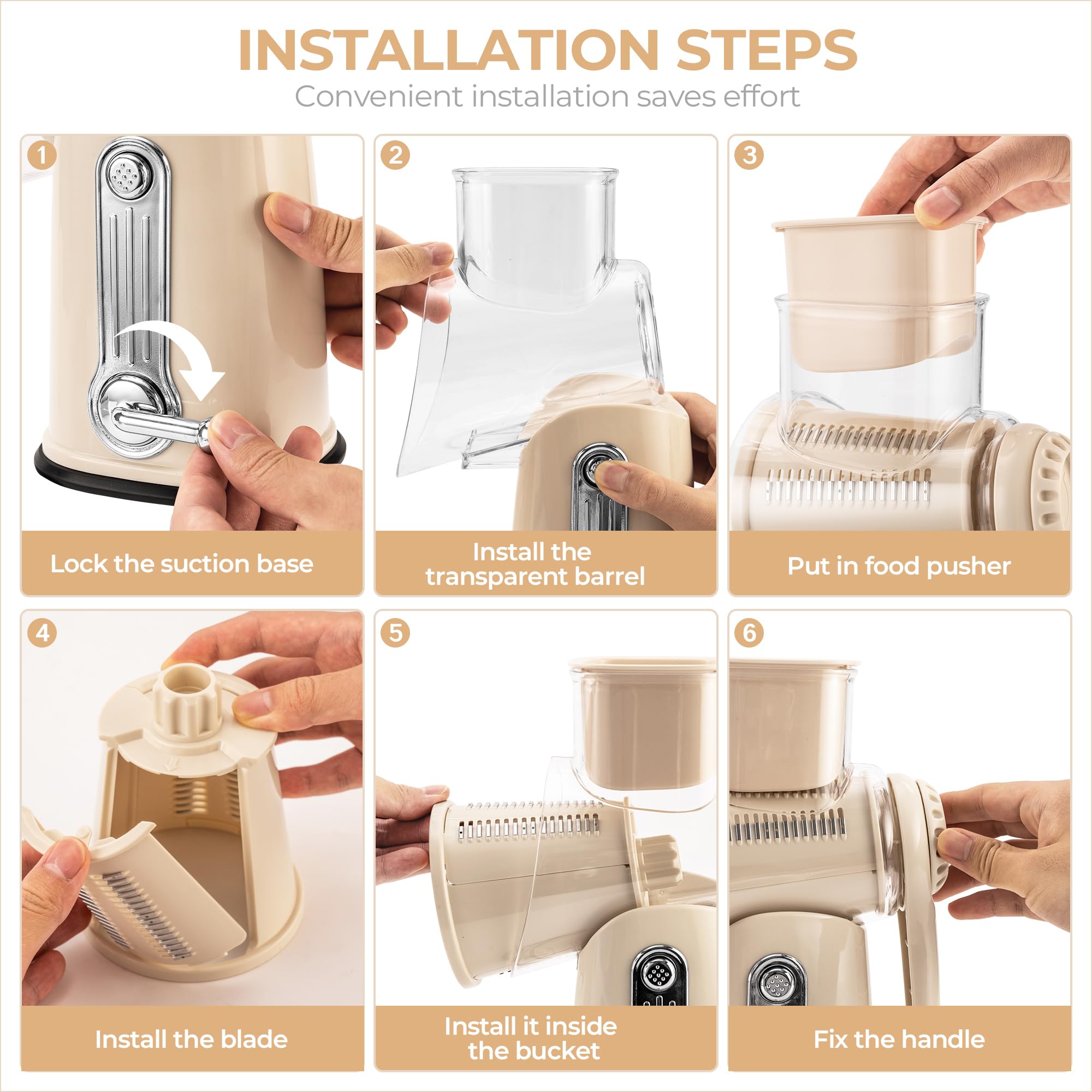 SUSTEAS easy-clean disassembly for quick cleanup after use