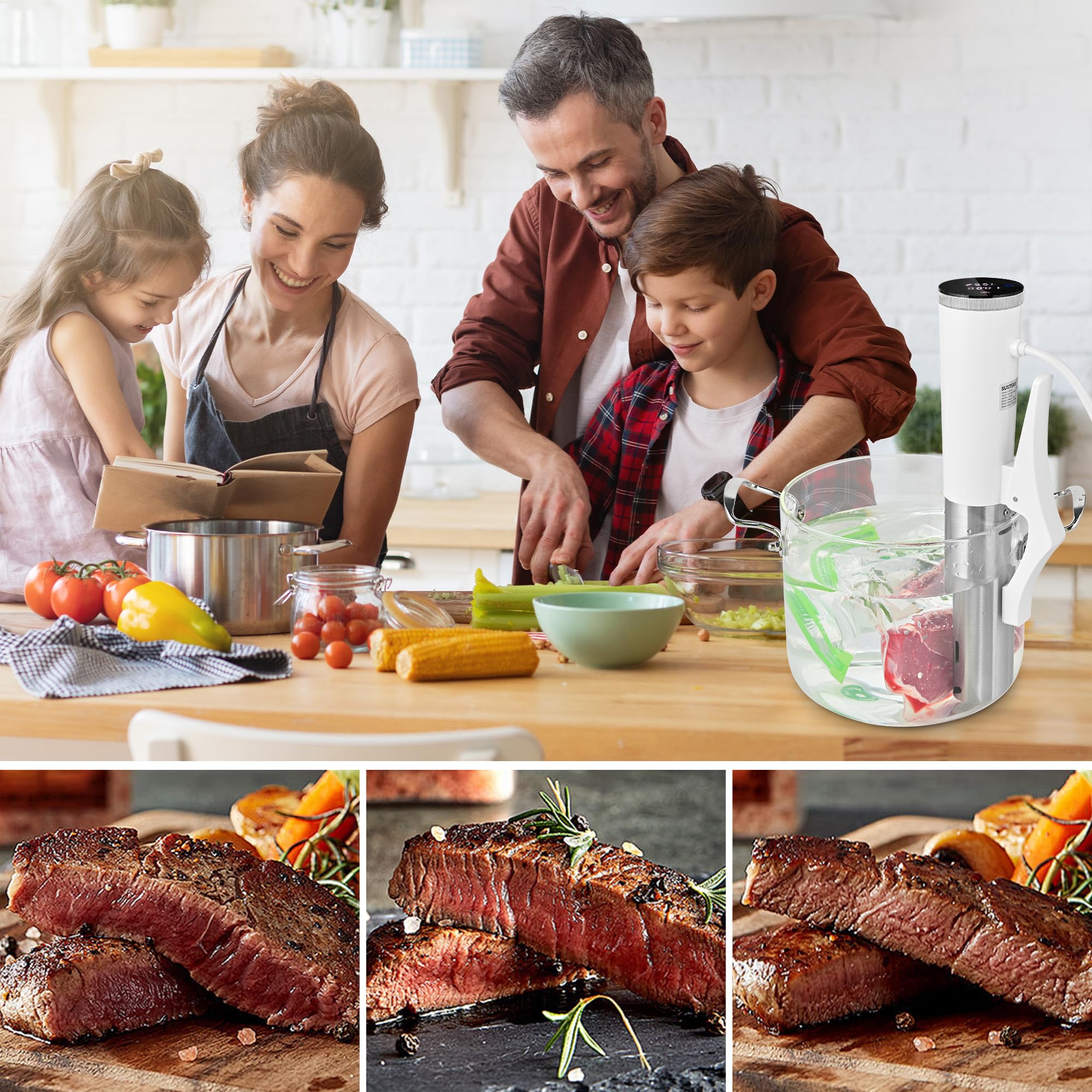 SUSTEAS food-grade stainless steel body supports safe cooking