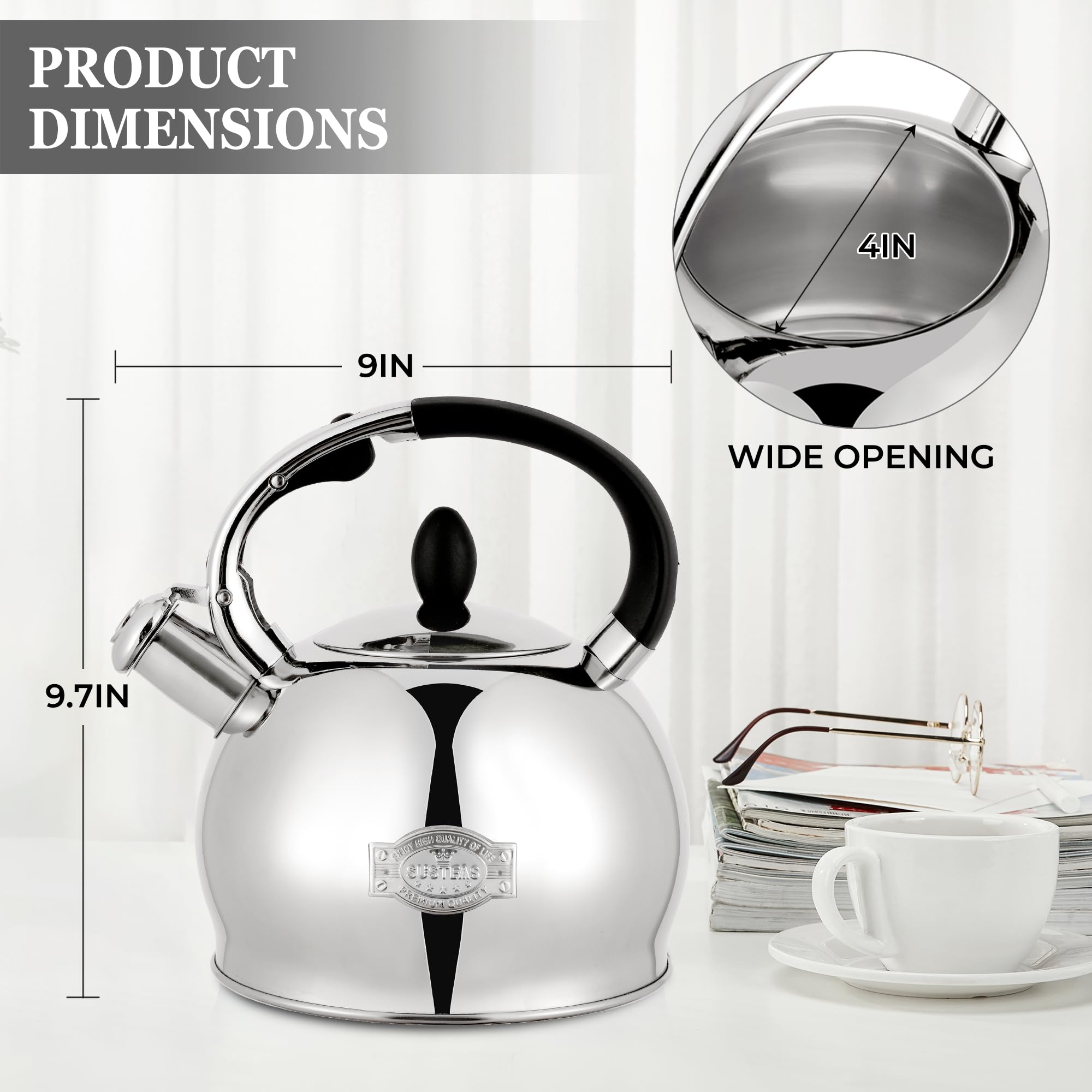 SUSTEAS base compatible with induction and other cooktops