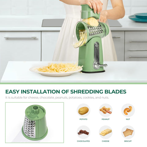 SUSTEAS mandoline slicer provides precise thickness and smooth ingredient flow