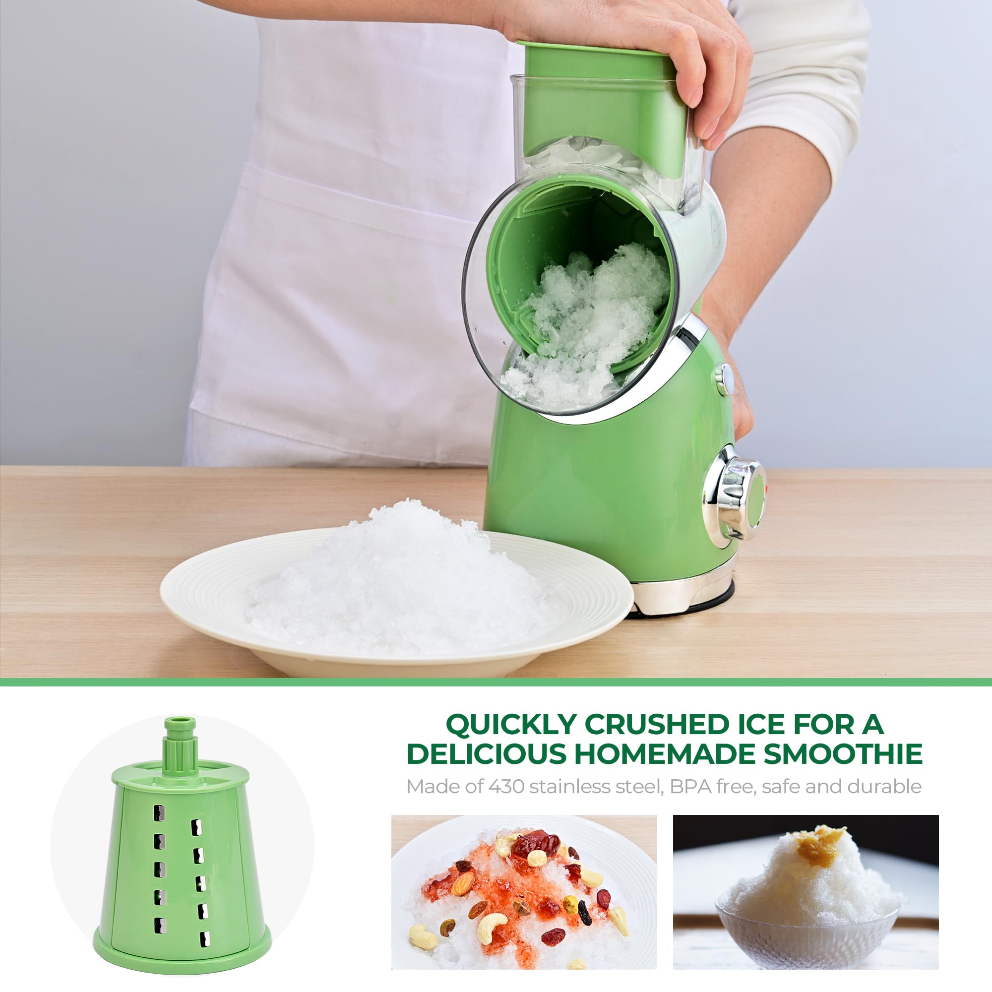 SUSTEAS grater with suction base for stable countertop use