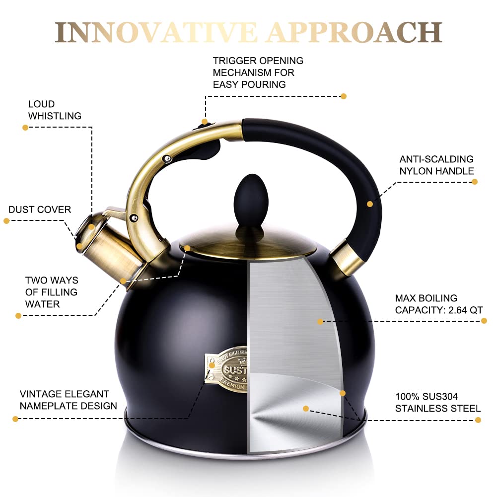 SUSTEAS cool-touch handle supports safe pouring
