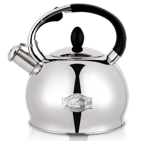 SUSTEAS stove-top tea kettle with cool handle for safe, comfortable pouring