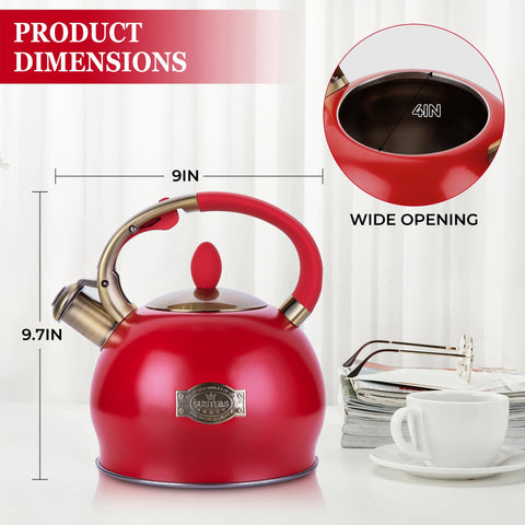 SUSTEAS induction-compatible kettle on a modern stove.