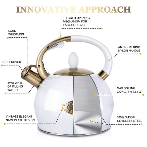 SUSTEAS teapot with push-button pour for controlled serving