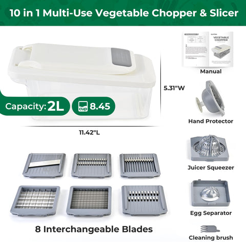 SUSTEAS Vegetable Chopper Compact Base keeps workspace tidy.