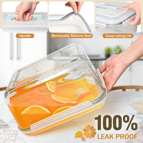 Susukkie 200oz borosilicate glass container offers durable, leakproof storage.