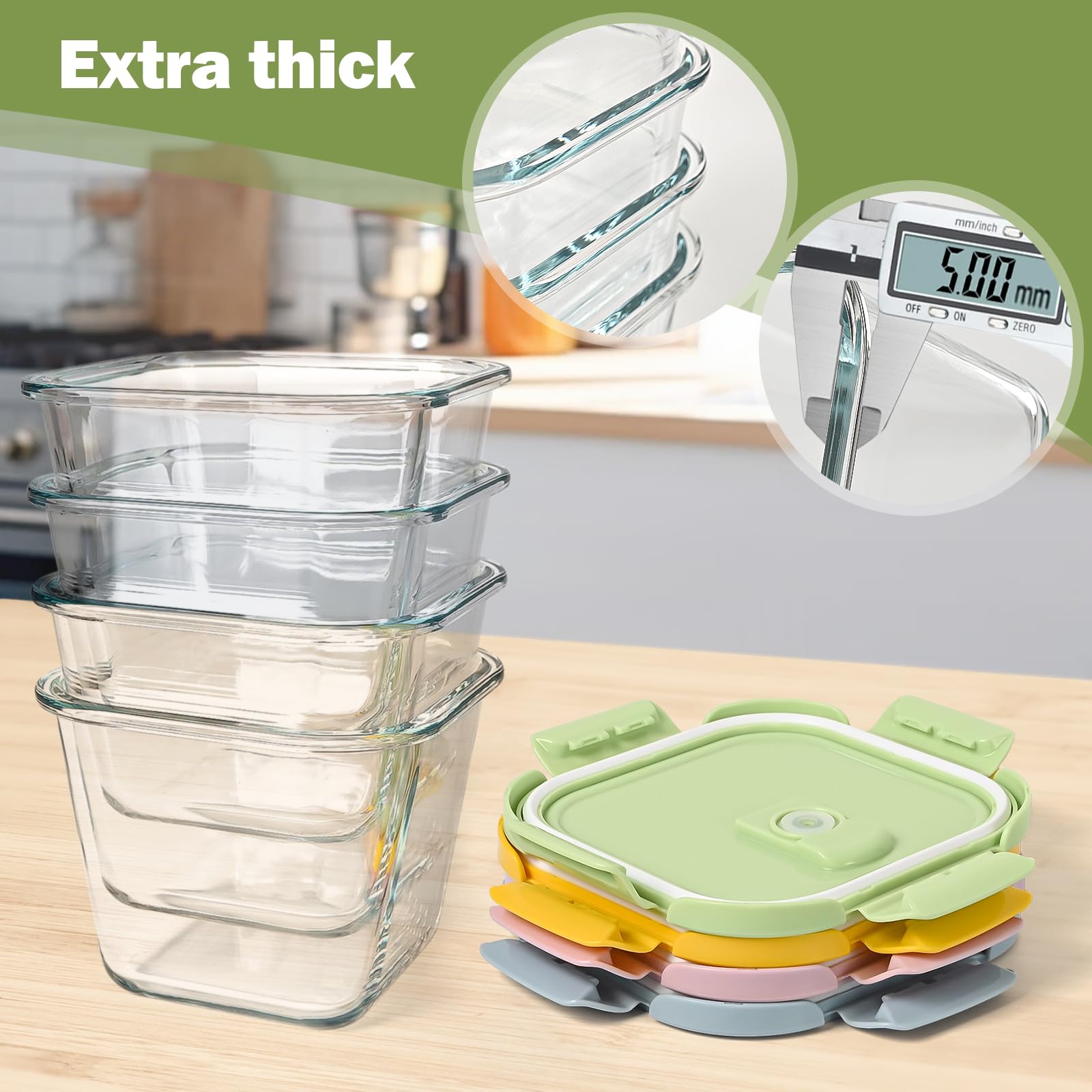 Susukkie borosilicate glass shows crystal-clear visibility in container.