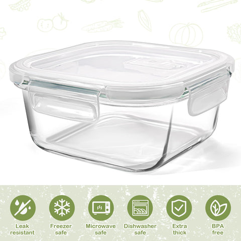 Susukkie borosilicate glass lids add vented reheating convenience.