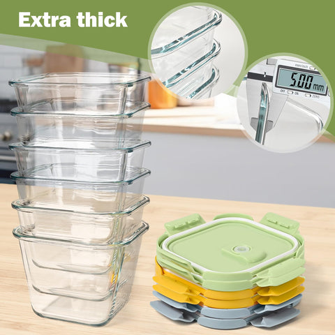 Susukkie crystal-clear glass container offers quick content identification in the fridge.