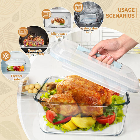 Susukkie dishwasher and oven safe glass container simplifies cleanup.