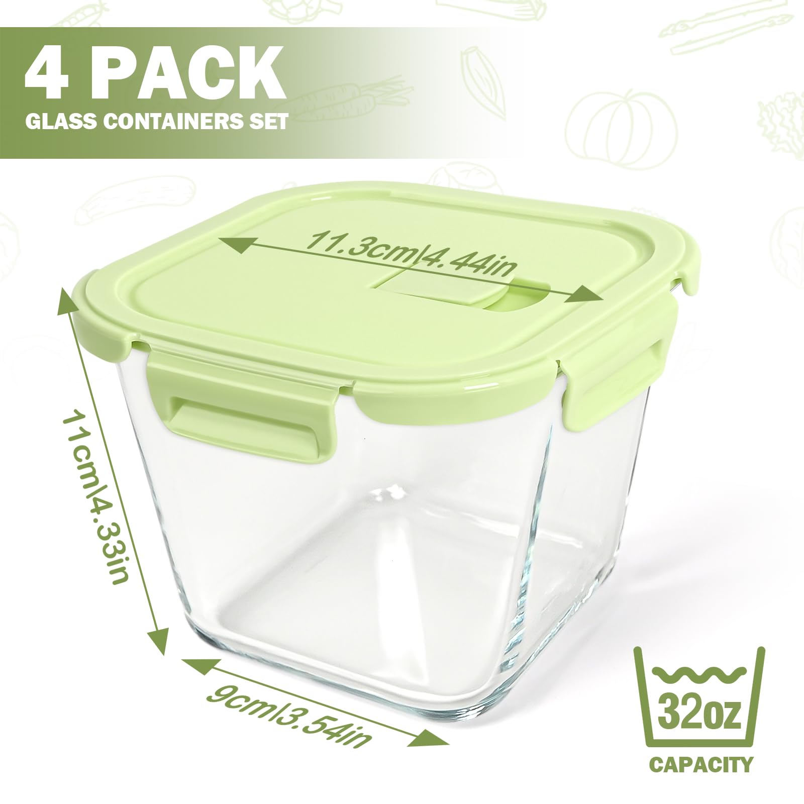 Susukkie glass soup container demonstrating freezer-safe borosilicate glass.