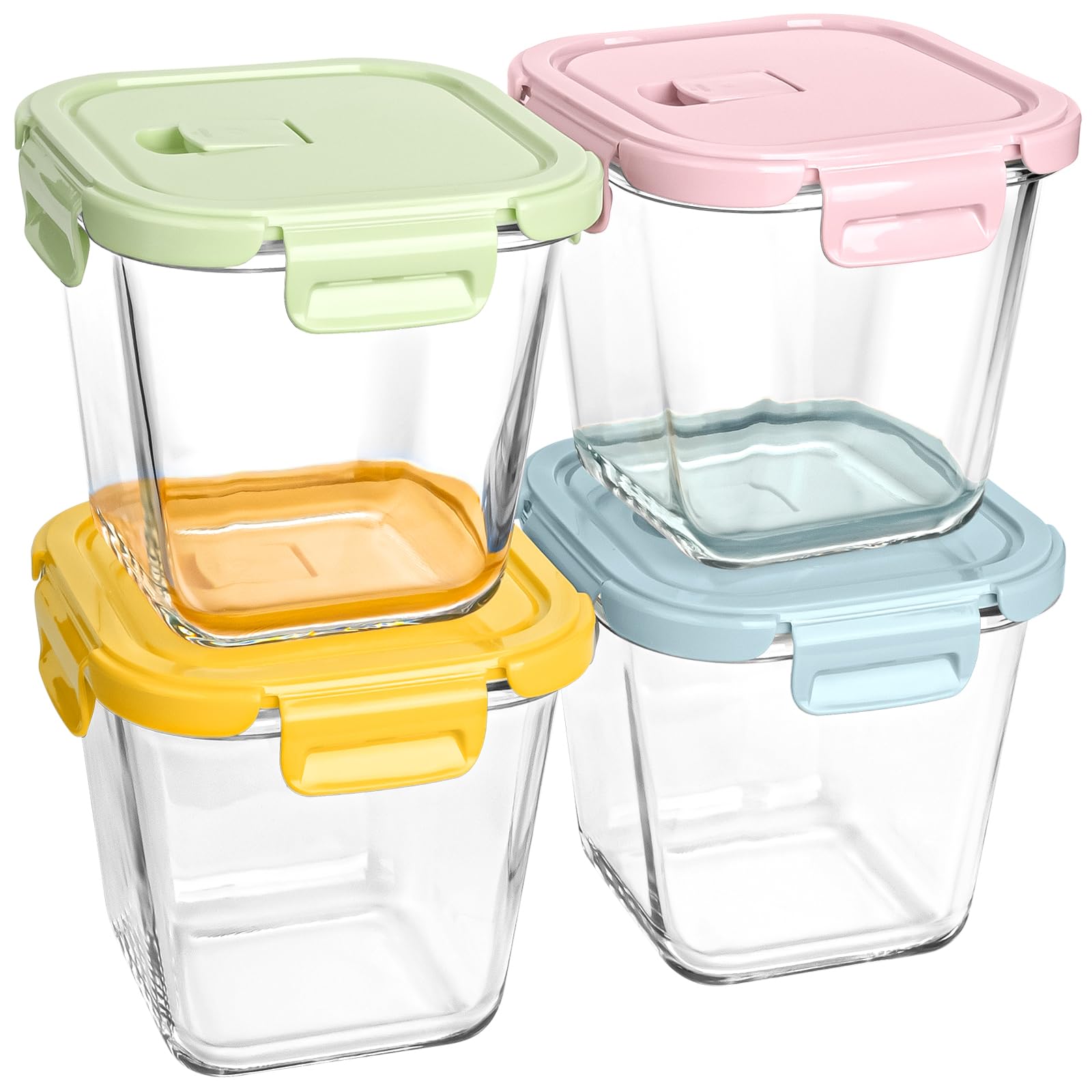 Susukkie glass soup container with lid secure for leakproof travel meals.