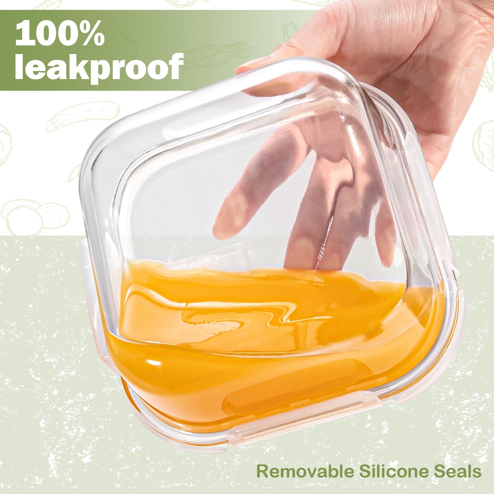 Susukkie stackable glass containers save pantry space.