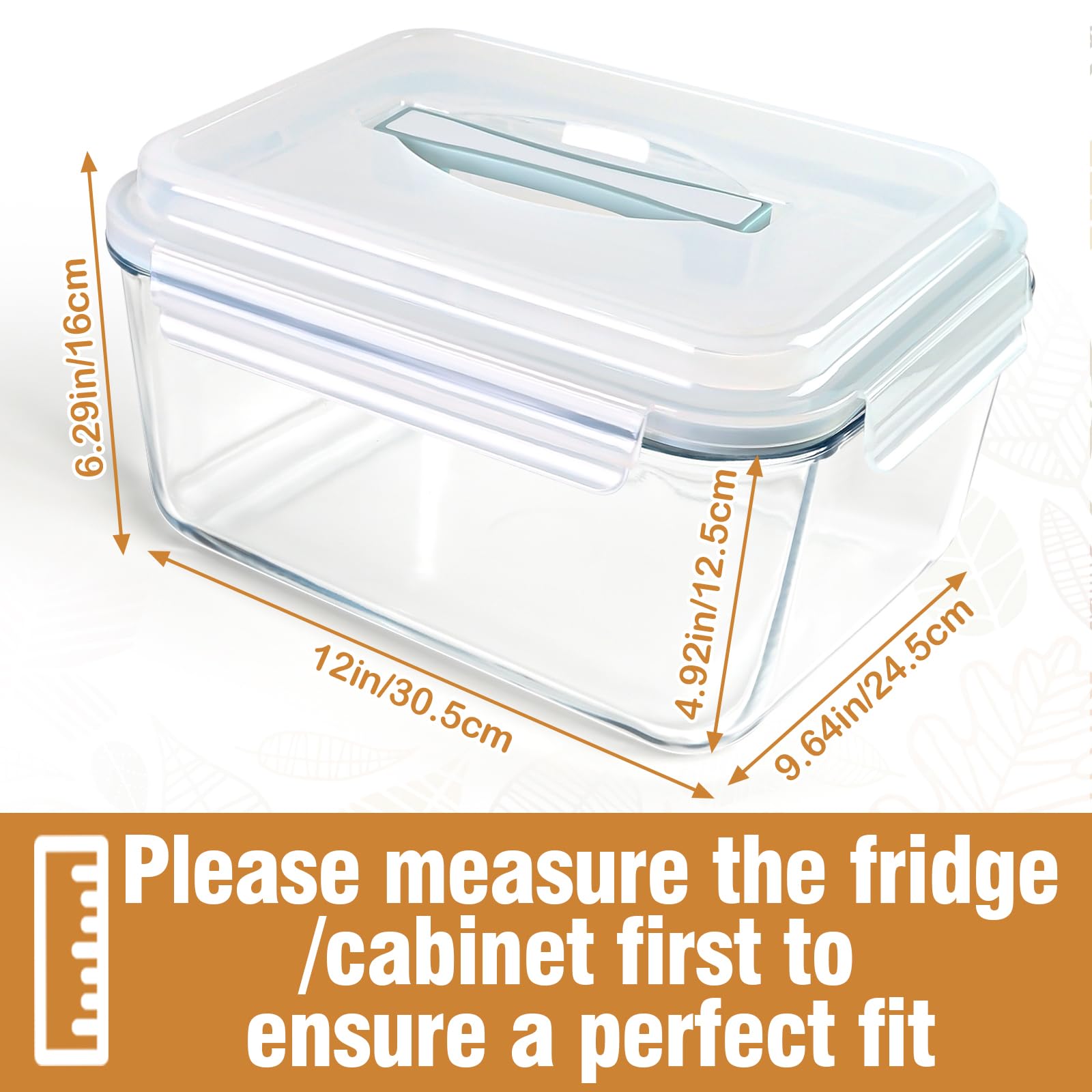 Susukkie big glass container supports bulk meal prep with leakproof seals.