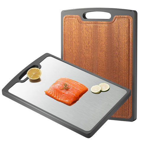 Sutaig titanium meat side: durable surface for clean, juiced meat prep