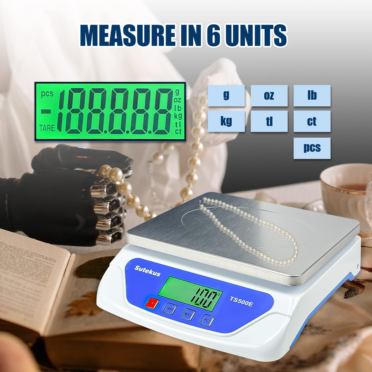 Sutekus scale Auto-off helps conserve battery between tasks