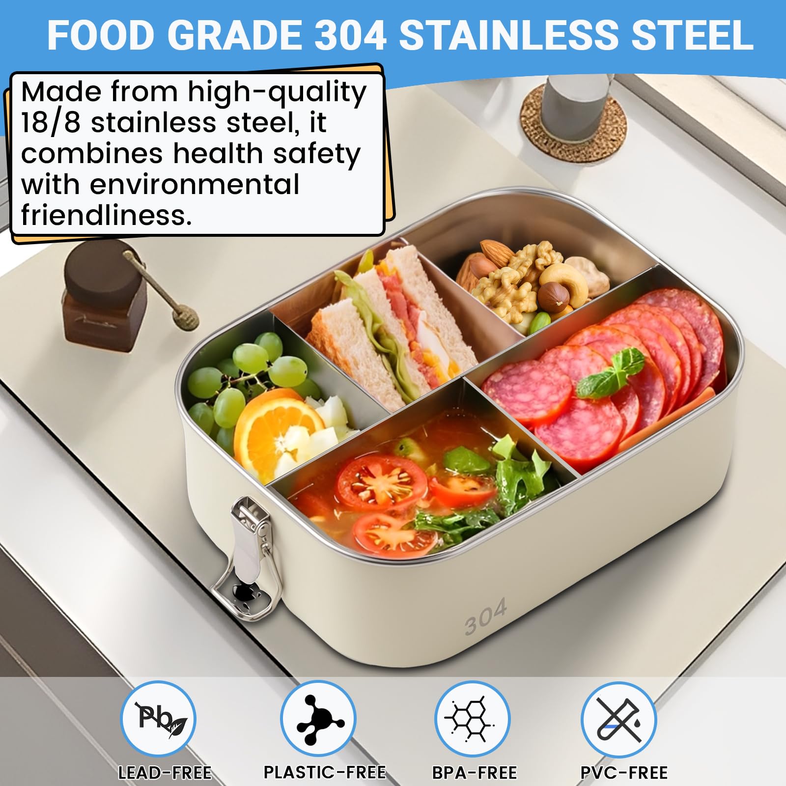 SUTETLW locking clip and silicone seal prevent leaks.