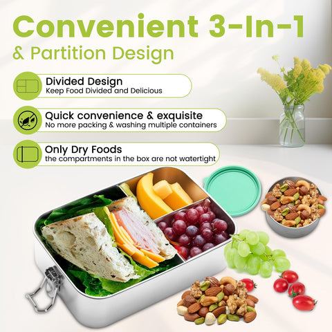 SUTETLW three-compartment divider keeps flavors separate.
