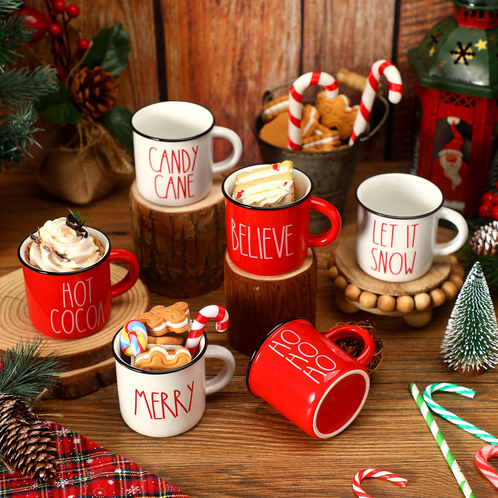 Suttmin Christmas mugs ready for gifts or seasonal entertaining.
