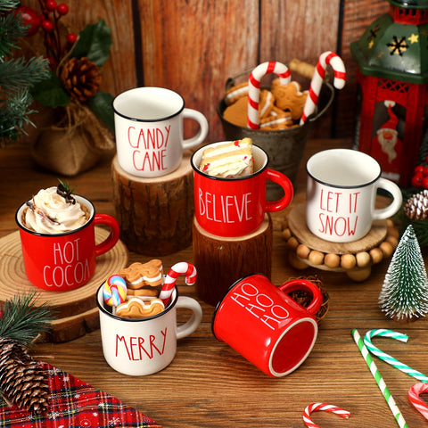 Suttmin Christmas mugs ready for gifts or seasonal entertaining.