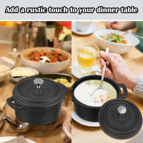 Suttmin four-pack dutch ovens with lids packaged for kitchen or camping.