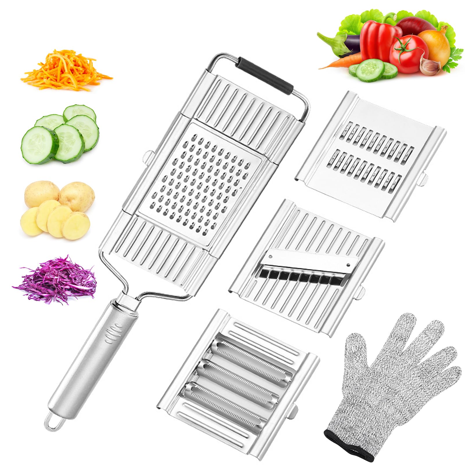Suuker 4 in 1 vegetable cutter with cheese grater for versatile prep.