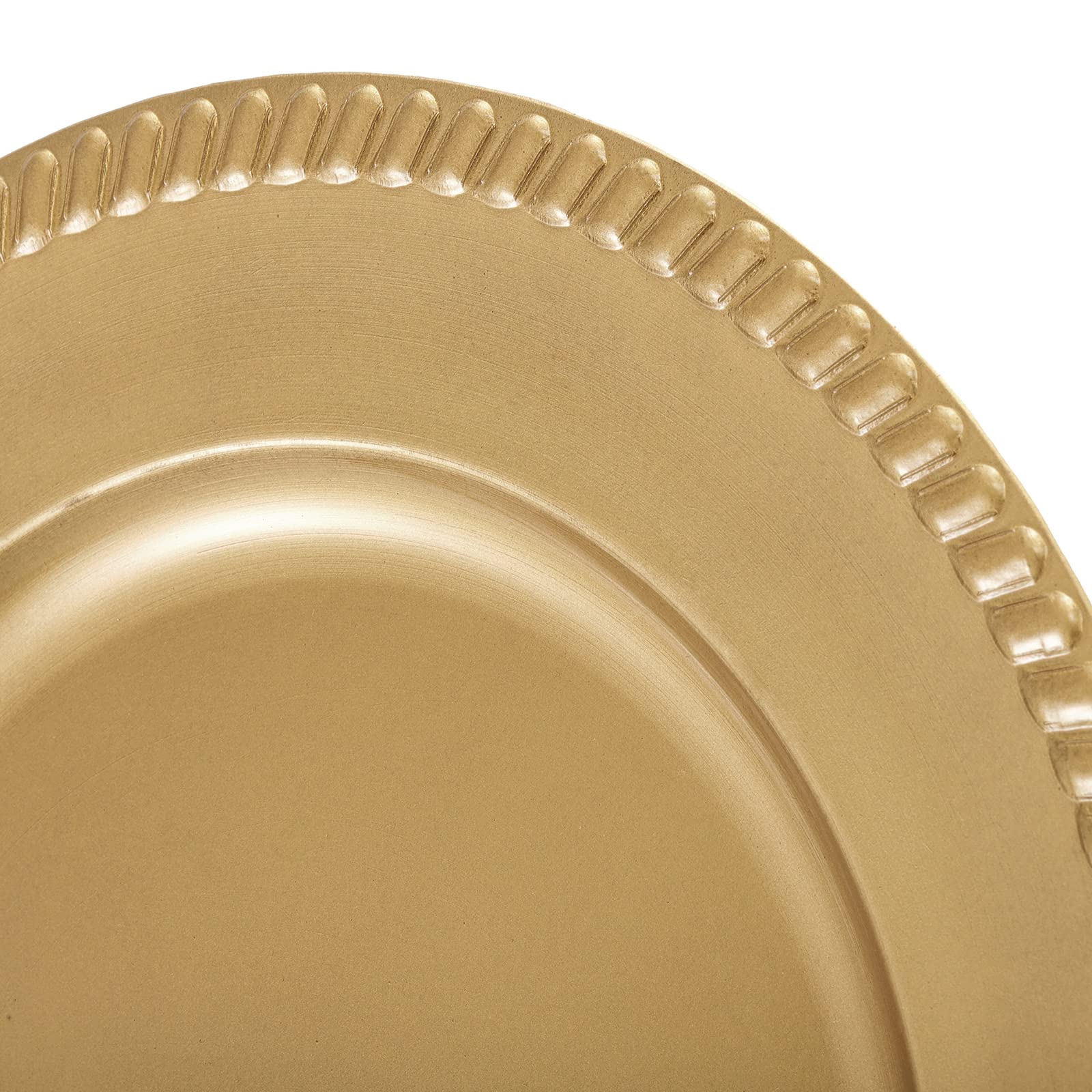 Suwimut 13-inch charger plates under dinnerware to elevate presentation