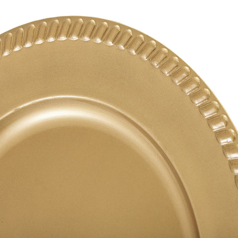 Suwimut 13-inch charger plates under dinnerware to elevate presentation