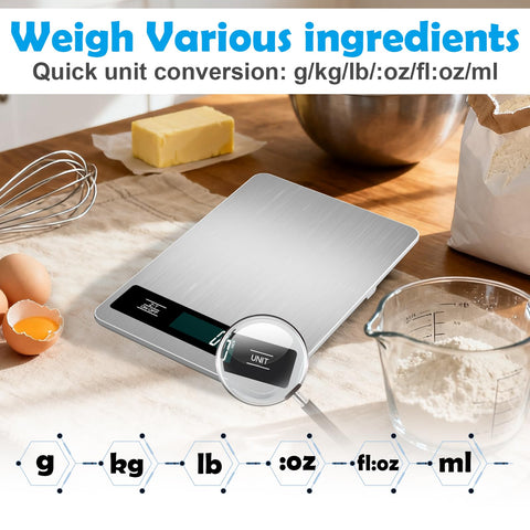 SUXOYIFH stainless steel surface resists smudges during meal prep.