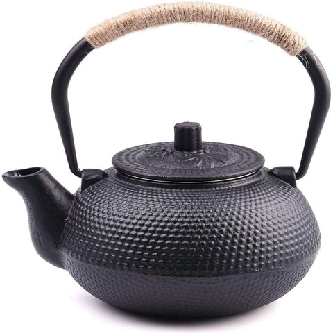 Suyika Japanese Tetsubin teapot front view for authentic tea brewing.