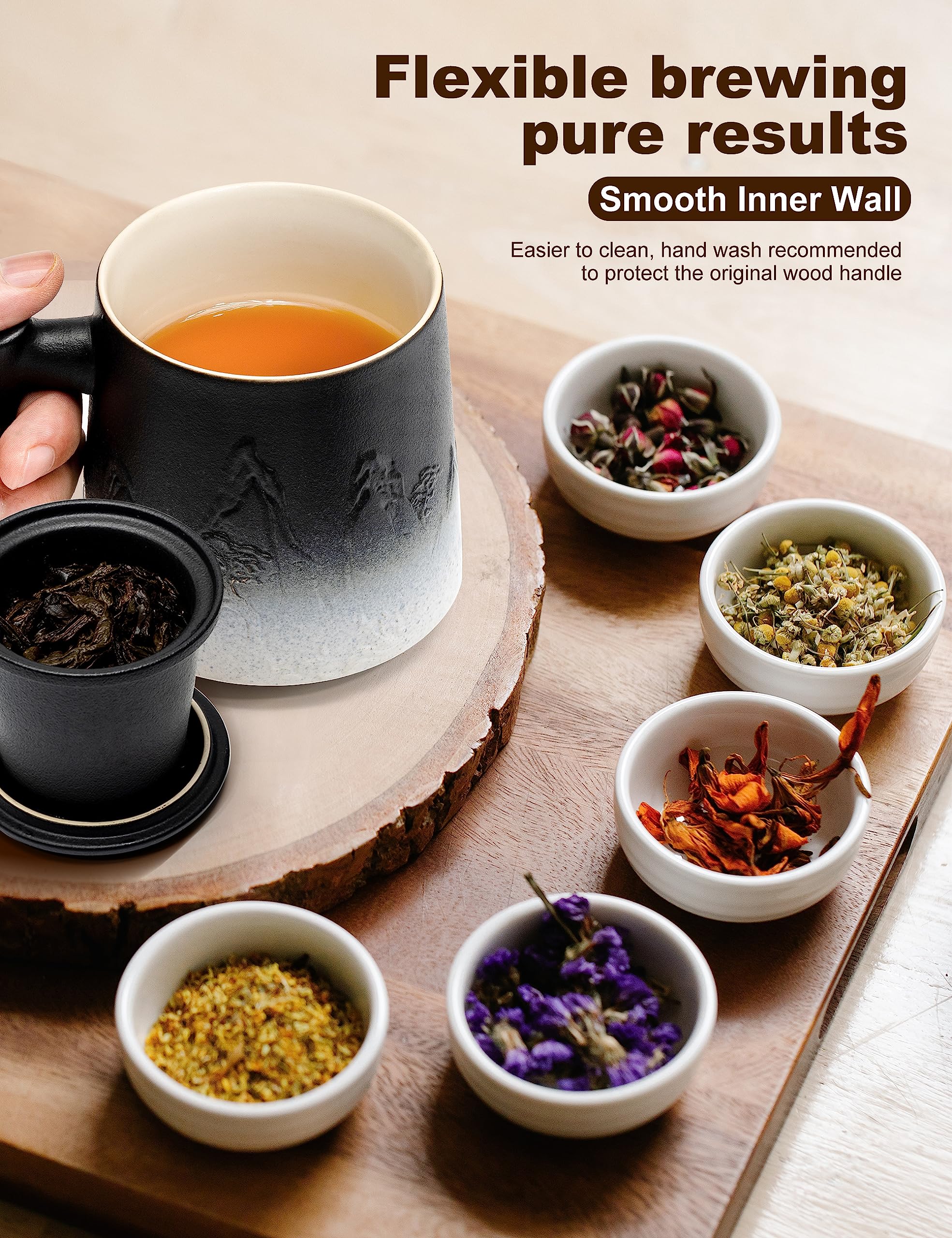 Suyika loose leaf tea infuser cup ready for precise steeping.