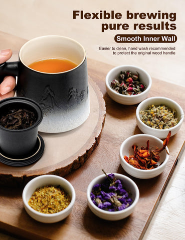 Suyika loose leaf tea infuser cup ready for precise steeping.