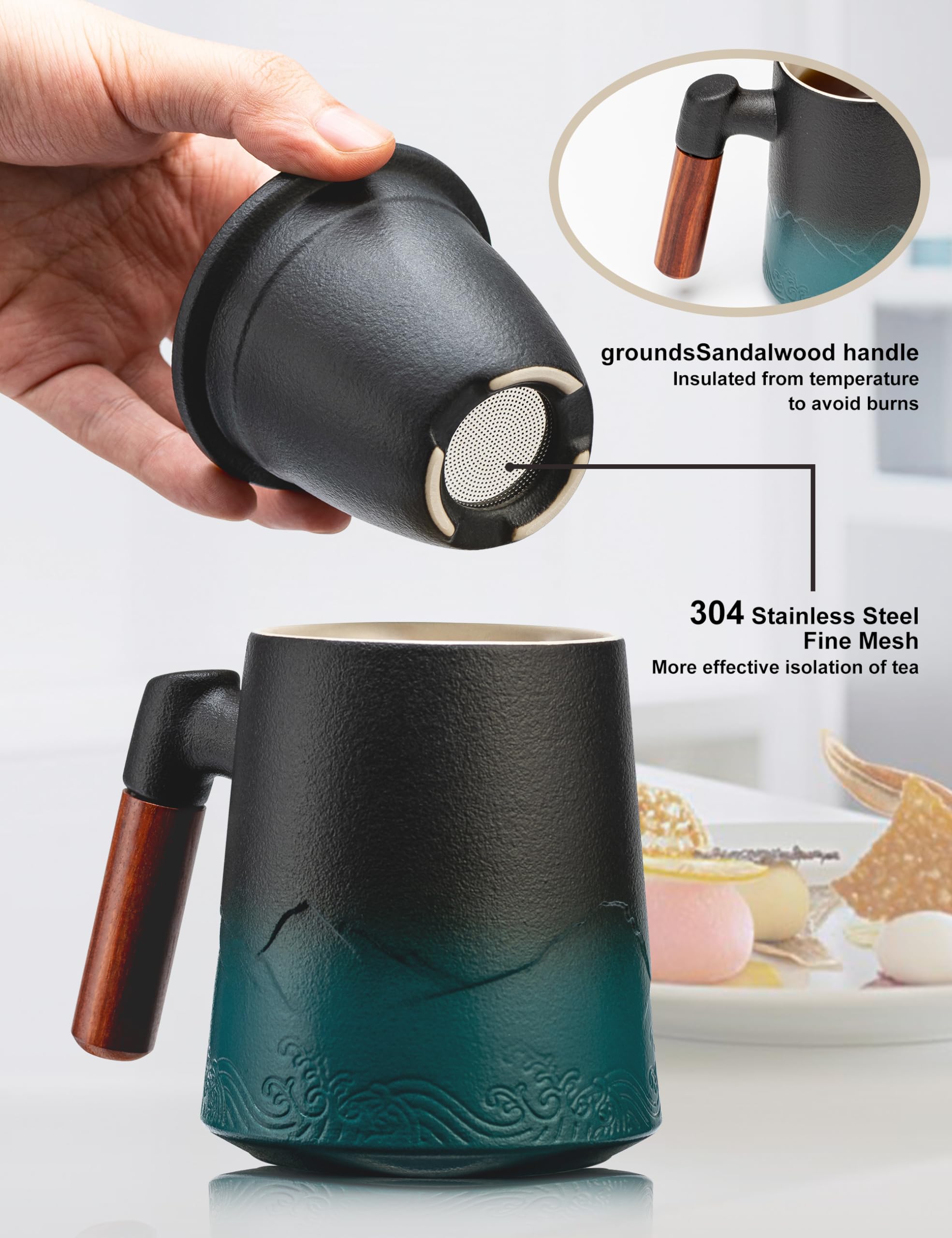 Lid doubles as a tray to keep your desk dry with the Suyika cup