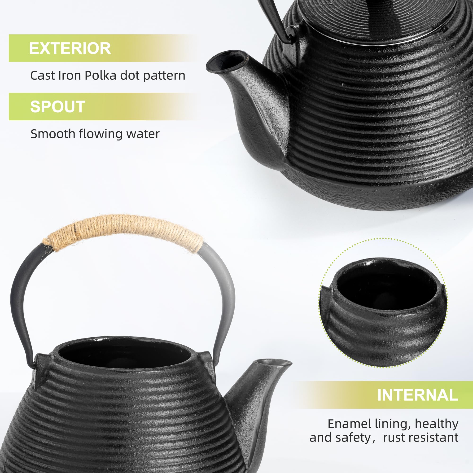 Suyika teapot as a decorative holiday centerpiece on a kitchen counter.