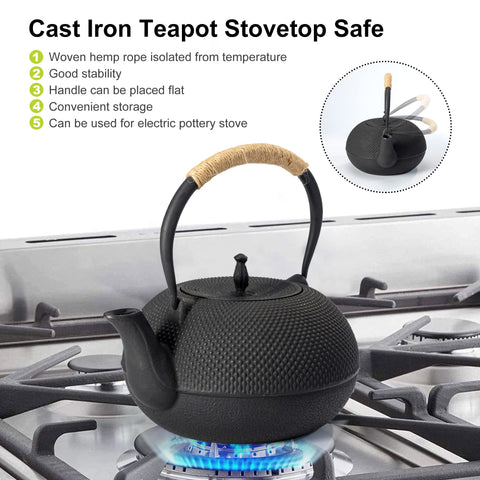 Suyika teapot with stainless steel infuser for effortless tea brewing