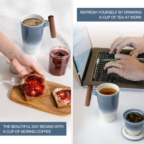 Suyika Tomotime 400ml ceramic mug suitable for tea, coffee, or water