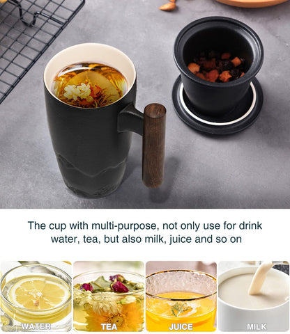 Suyika Tomotime ceramic-body cup versatile for tea, coffee, water.