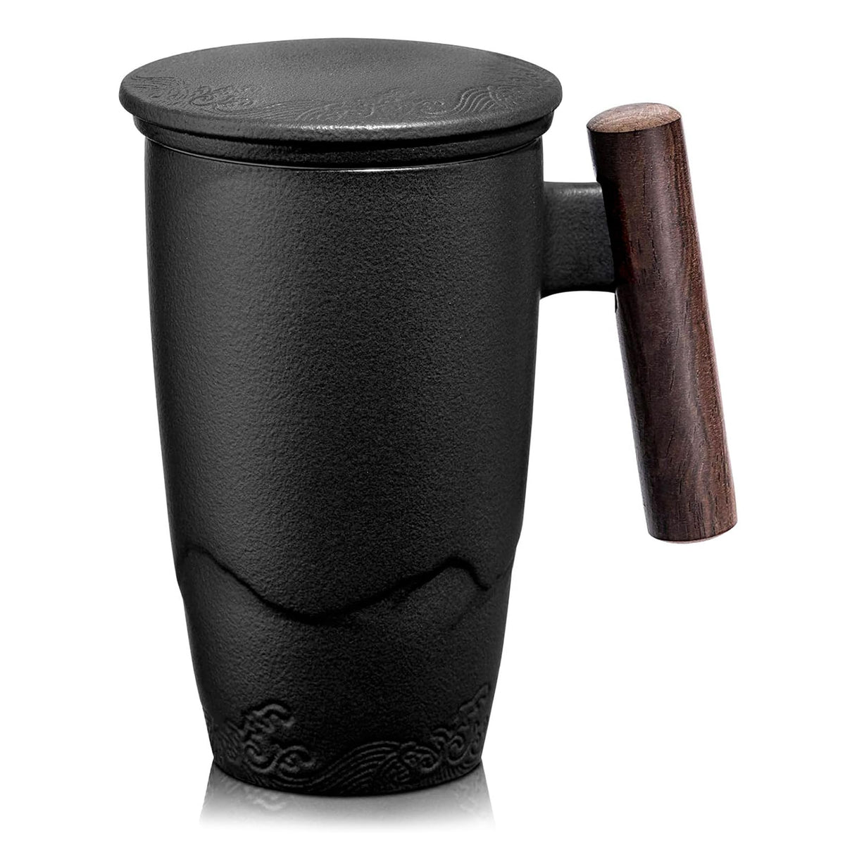 Suyika Tomotime infuser-ceramic tea cup for loose tea brewing.
