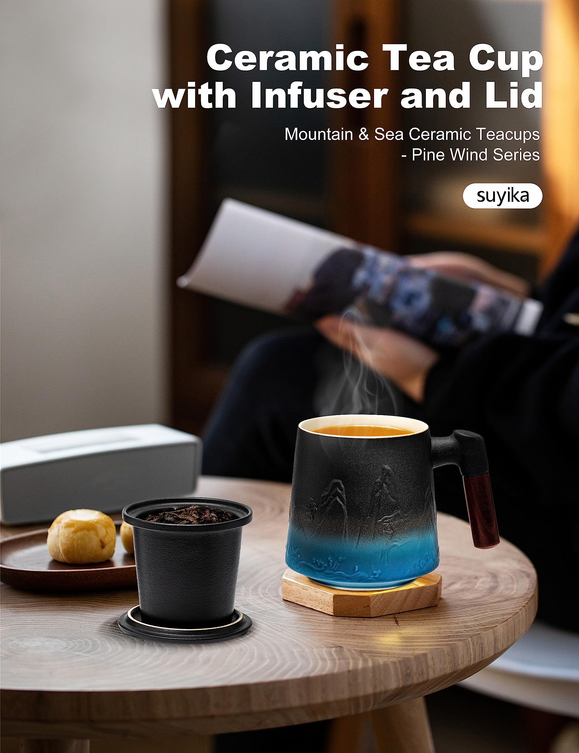 Suyika wooden handle offers ergonomic grip for easy handling.