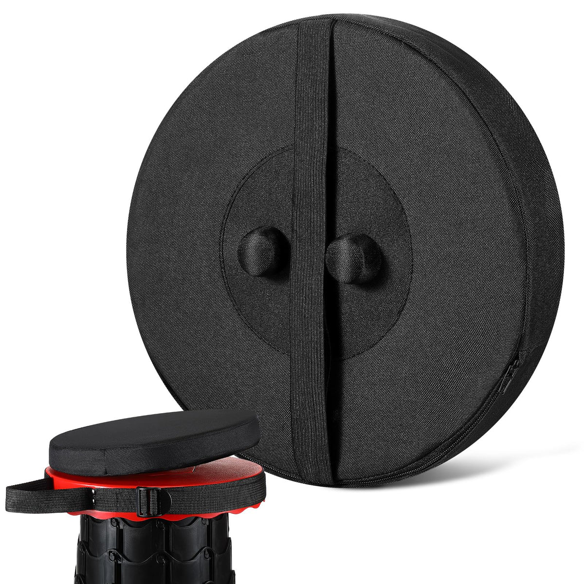 Suzile stool cushion compact 25cm square for portable daily comfort.