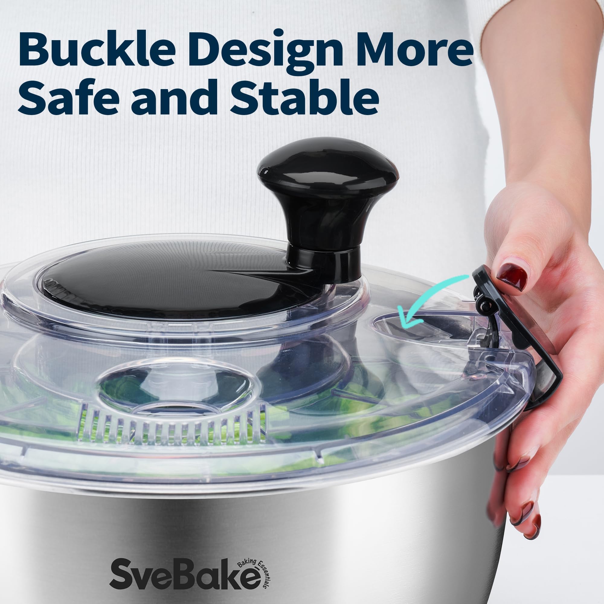SveBake BPA-free ABS lid ensures safe handling and easy content visibility
