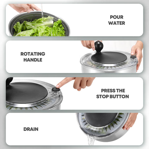 SveBake non-slip base keeps the spinner steady during use